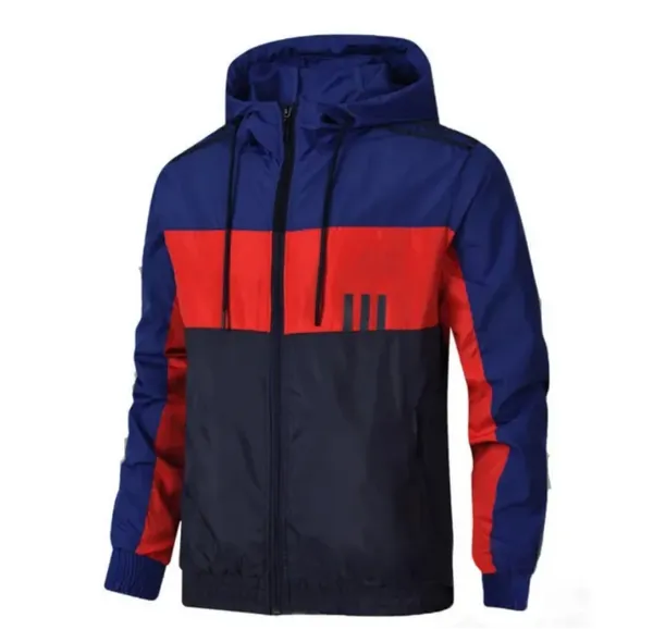 Mens korean Designed Double Layered Summer Jackets,Blue Red Black